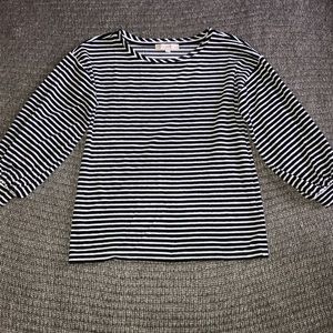 Loft Velour, Black/White Striped Shirt